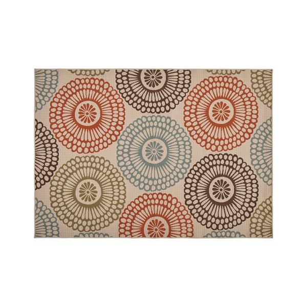 Gdf Studio Pine Indoor/Outdoor Floral Area Rug Beige And Multicolored