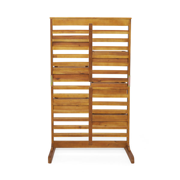 Gdf Studio Pineview Outdoor Customizable Acacia Wood Plant Stand Teak