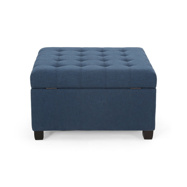 Gdf Studio Piogor Contemporary Tufted Fabric Storage Ottoman