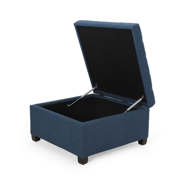 Gdf Studio Piogor Contemporary Tufted Fabric Storage Ottoman