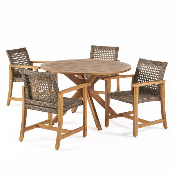 gdf studio Pixie Outdoor 4 Seater Acacia Wood Dining Set