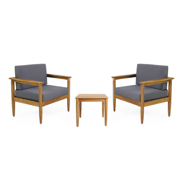 gdf studio Plumb Outdoor Acacia Wood 2 Seater Chat Set