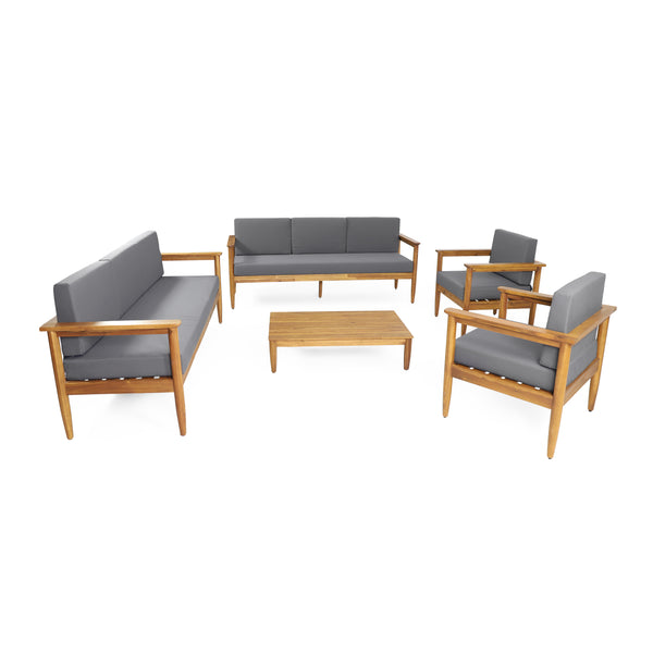 gdf studio Plumb Outdoor Acacia Wood 8 Seater Chat Set