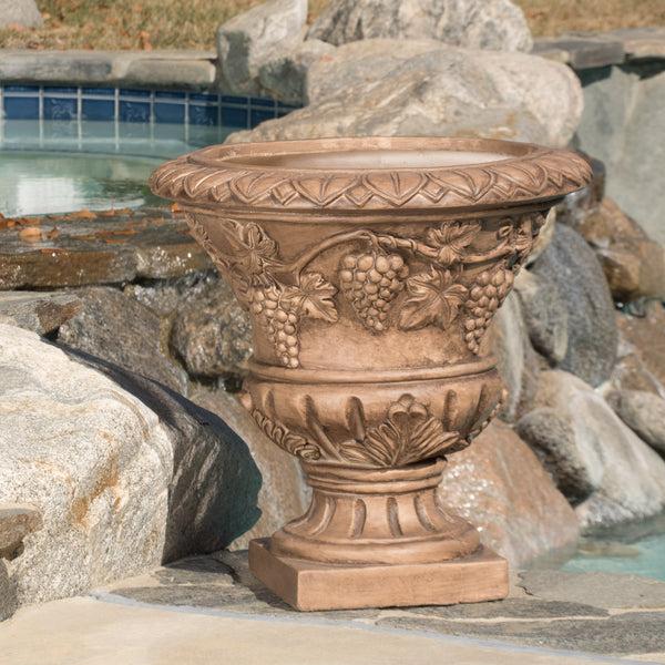 Gdf Studio Porta Light Brown Roman Style Urn Planter