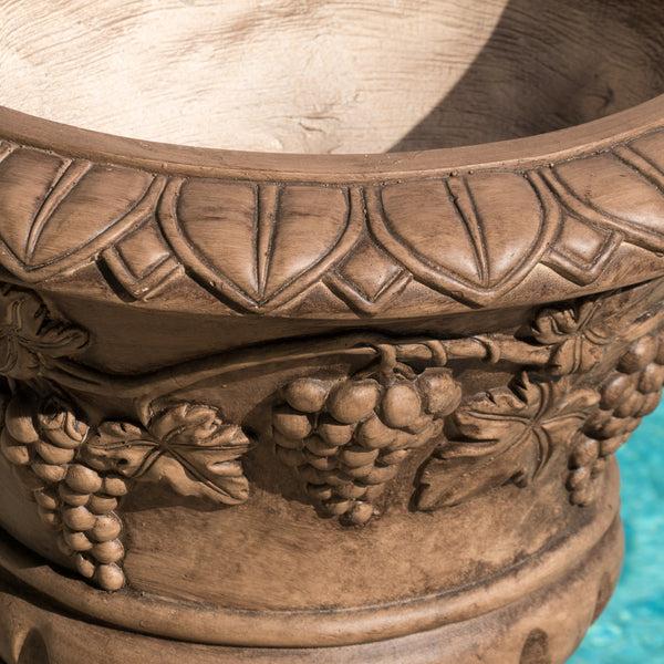 Gdf Studio Porta Light Brown Roman Style Urn Planter