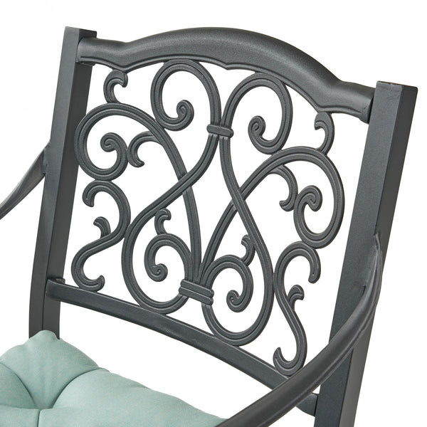 Gdf Studio Prescott Outdoor Barstool With Cushion (Set Of 2)