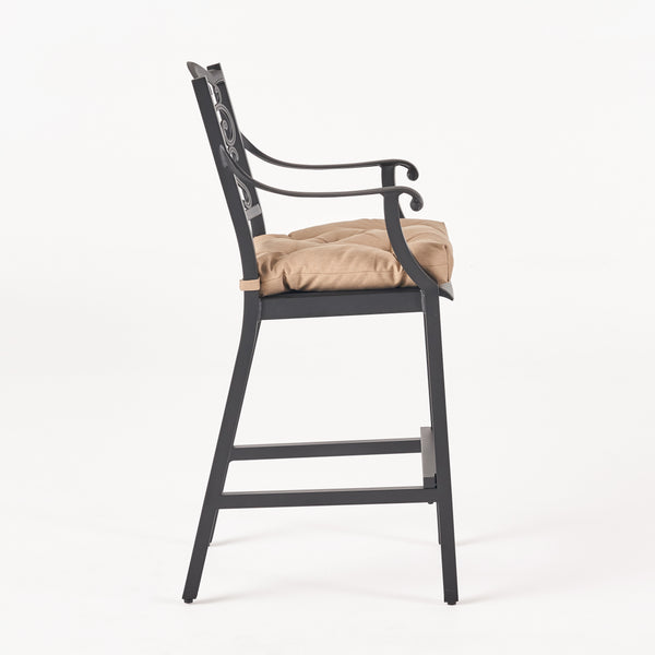 Gdf Studio Prescott Outdoor Barstool With Cushion (Set Of 4)