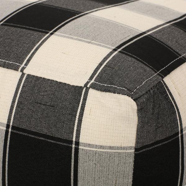 Gdf Studio Prestage Modern Fabric Checkered Cube Pouf