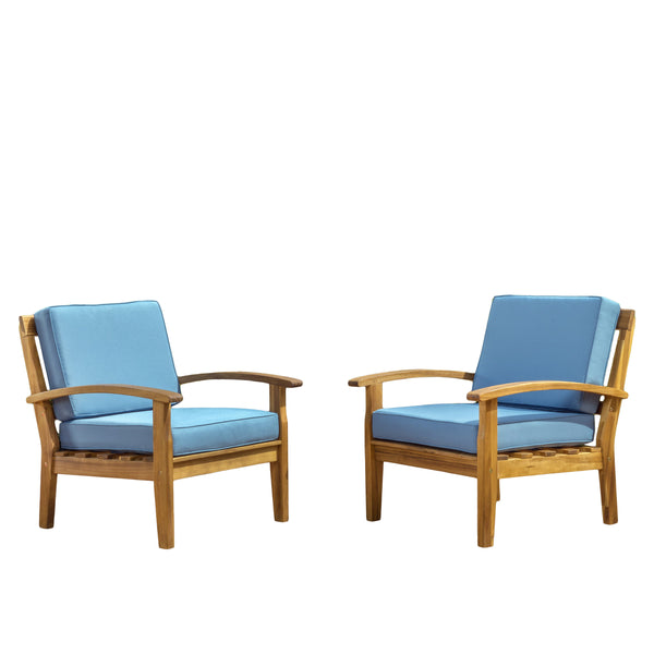 gdf studio Preston Outdoor Wooden Club Chairs w/ Optional Colors & Package Quantity