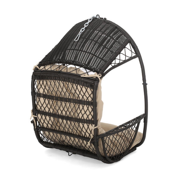 Gdf Studio Primo Wicker Hanging Basket Chair (No Stand)