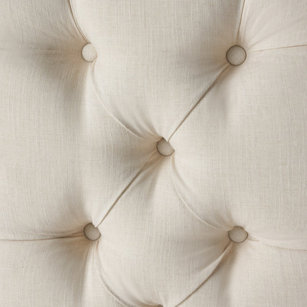 Gdf Studio Prince Tufted Natural Plain Fabric Dining Chair (Set Of 2)