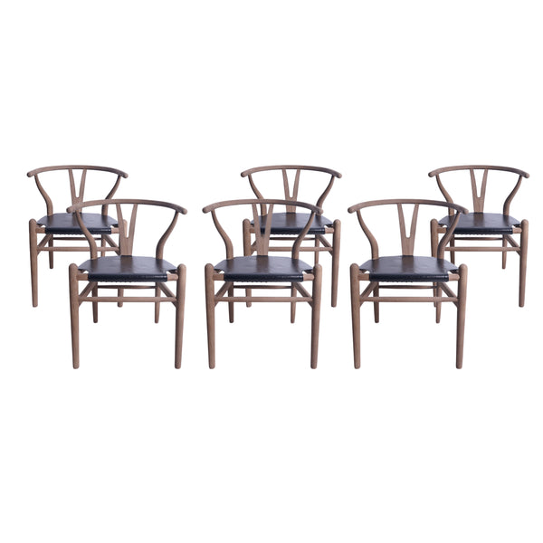 Gdf Studio Quince Mid Century Boho Ash Wood Dining Chairs Set Of 6
