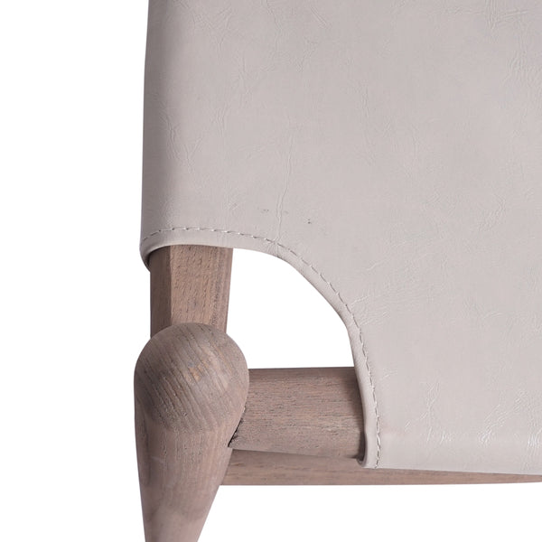 Gdf Studio Quince Rustic Faux Leather And Elm Wood Wishbone Chair