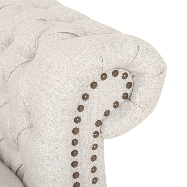 Gdf Studio Rachel 6 Seater Tufted Fabric Chesterfield Sectional
