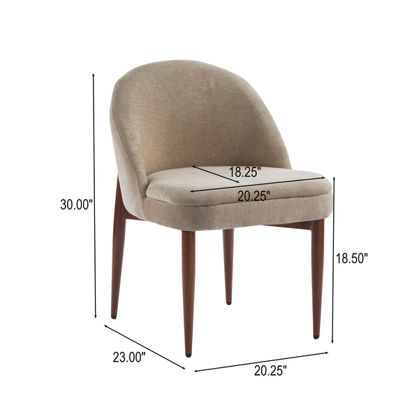 Gdf Studio Rafer Fabric Upholstered Iron Dining Chair Set Of 2