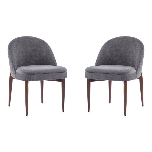 gdf studio Rafer Fabric Upholstered Iron Dining Chair Set of 2