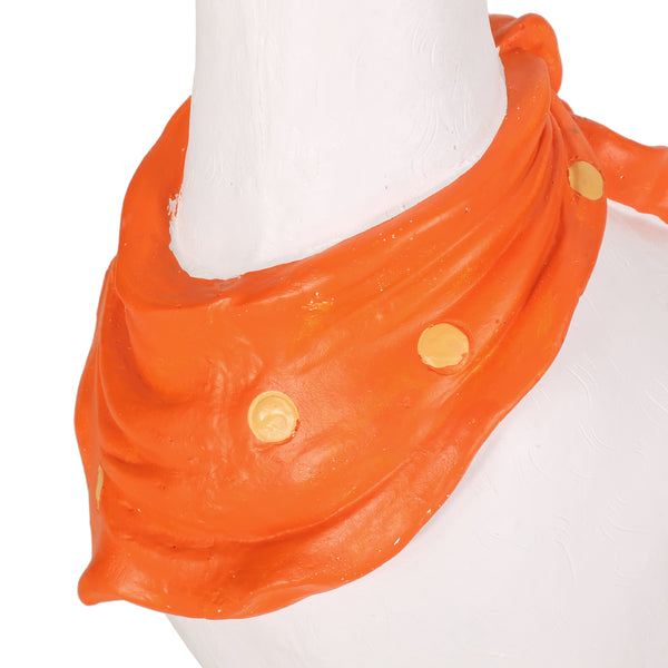 Gdf Studio Rafter Outdoor Goose Garden Statue White And Orange