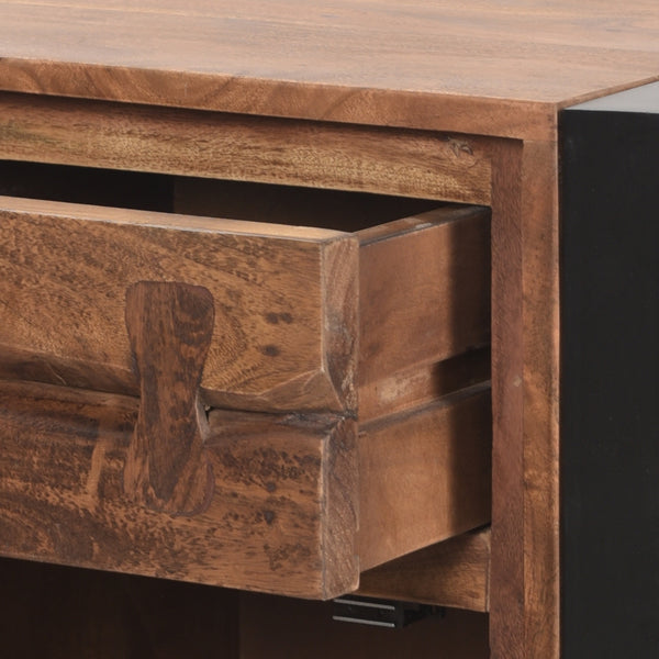 Gdf Studio Raiya Handcrafted Boho Acacia Wood Cabinet