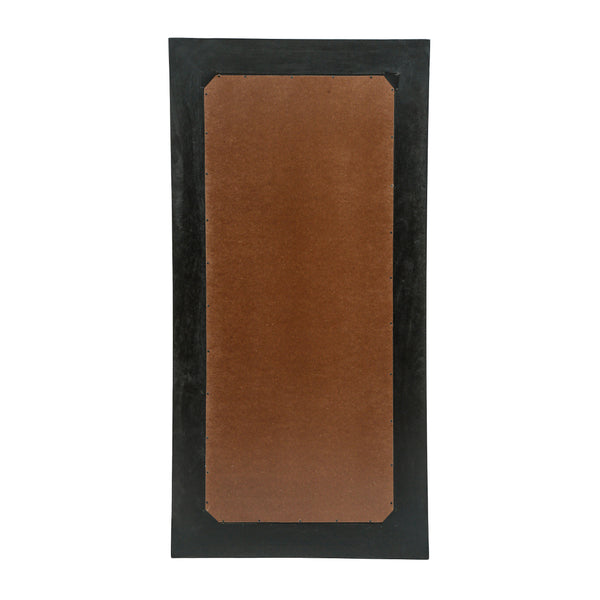 Gdf Studio Ramsay Rustic Handcrafted Mango Wood Full Length Standing Mirror Black And Brown