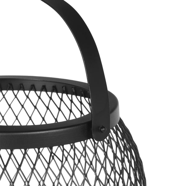 Gdf Studio Randlett Handmade Iron Lantern Tea Light Candle Holder Black