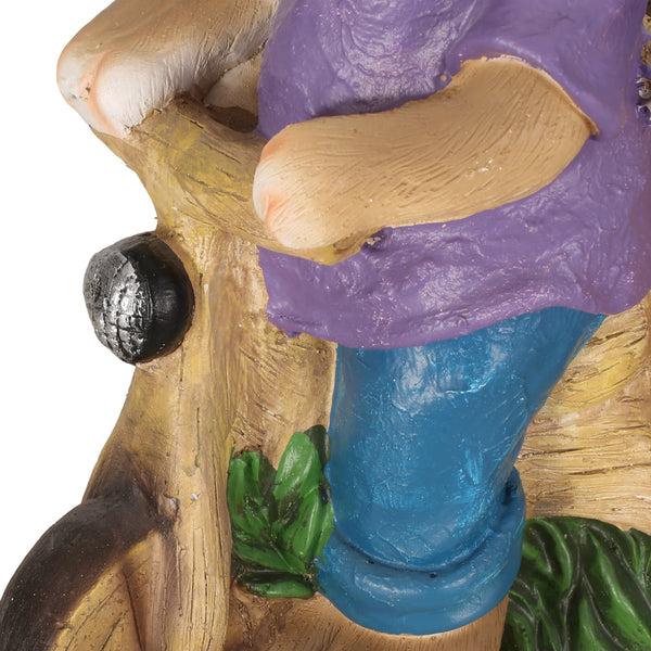Gdf Studio Randy Outdoor Decorative Rabbit Planter Brown And Blue