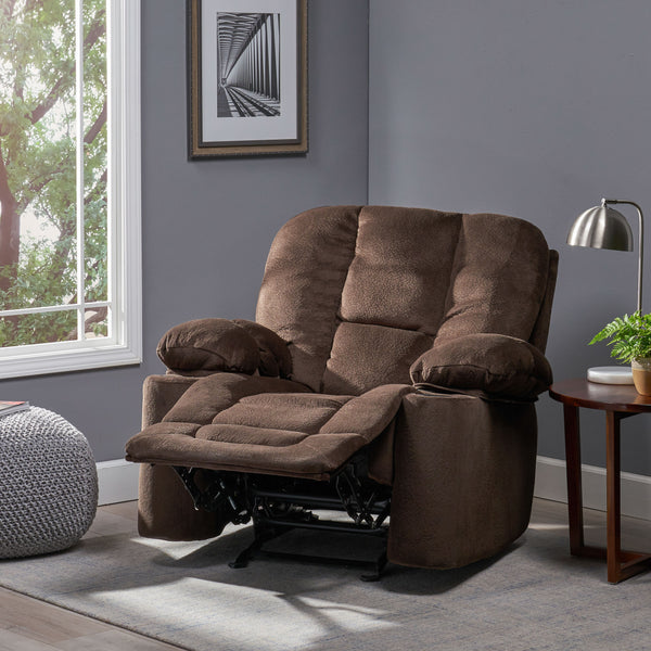 Gdf Studio Raymond Fabric Glider Recliner Club Chair