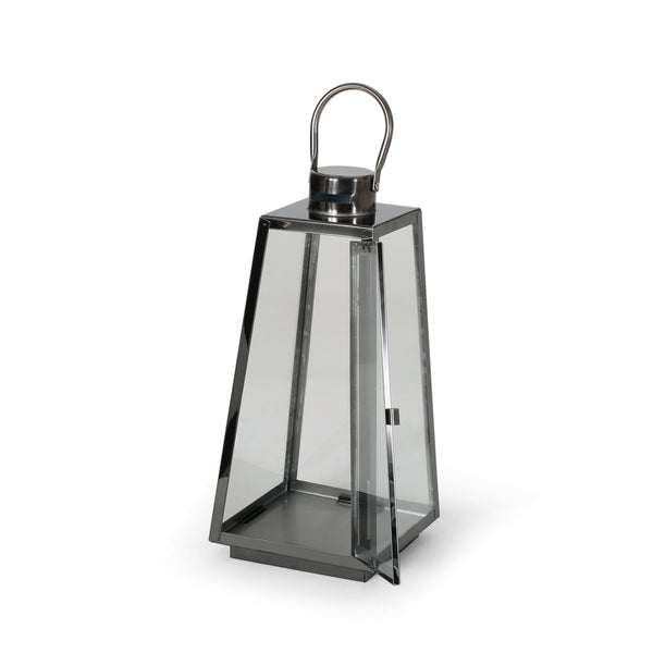 Gdf Studio Rebecca 15" Modern Outdoor Stainless Steel Lantern