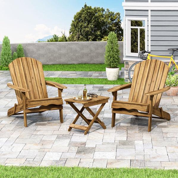 gdf studio Reed Outdoor 2 Seater Acacia Wood Chat Set