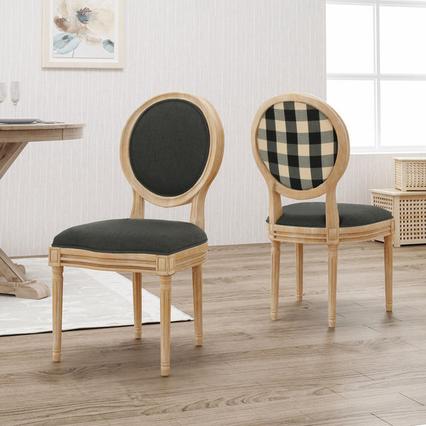Gdf Studio Reed Upholstered French Design Dining Chairs