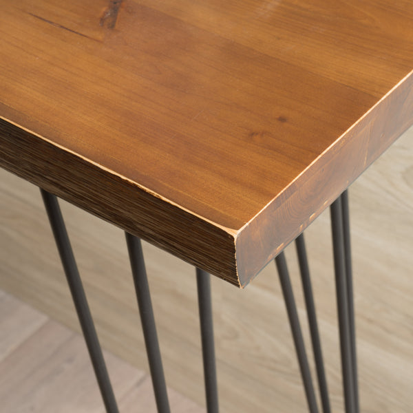 Gdf Studio Regent Natural Finish Firwood Faux Live Edge Console Table