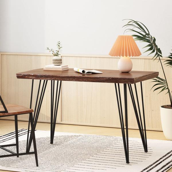 Gdf Studio Regent Natural Finish Firwood Faux Live Edge Desk