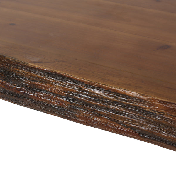 Gdf Studio Regent Natural Finish Firwood Faux Live Edge Desk