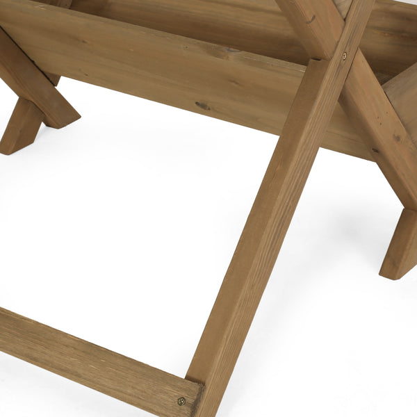 Gdf Studio Regina Outdoor Firwood 3 Tiered Plant Stand