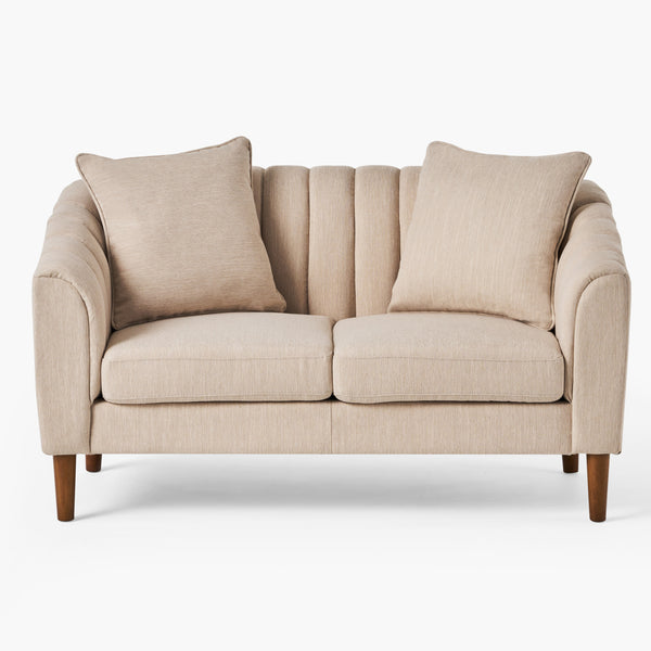 Gdf Studio Reham Contemporary Channel Stitched Fabric Loveseat