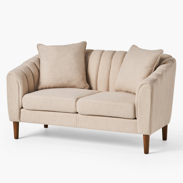 Gdf Studio Reham Contemporary Channel Stitched Fabric Loveseat