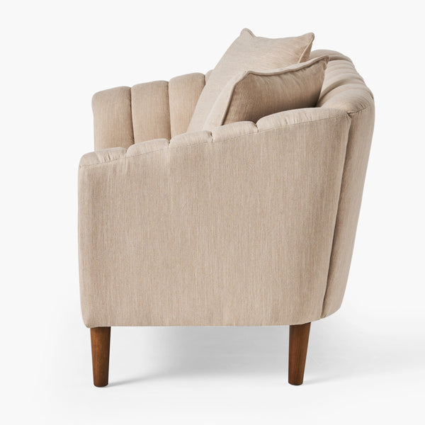 Gdf Studio Reham Contemporary Channel Stitched Fabric Loveseat