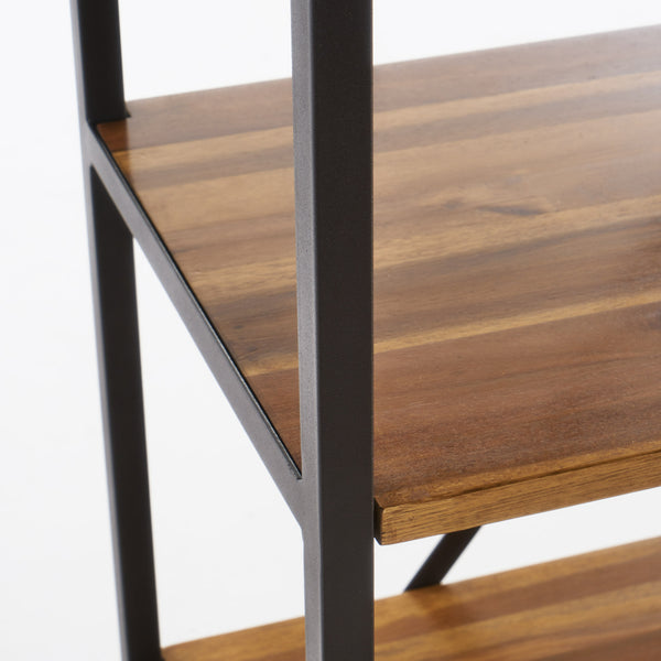 Gdf Studio Relee 4 Shelf Wood & Metal Etagere Bookcase