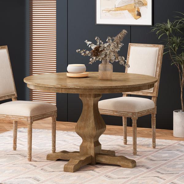 Gdf Studio Remuda Rustic Wood Circular Dining Table