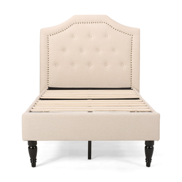 Gdf Studio Renee Contemporary Upholstered Twin Bed Platform