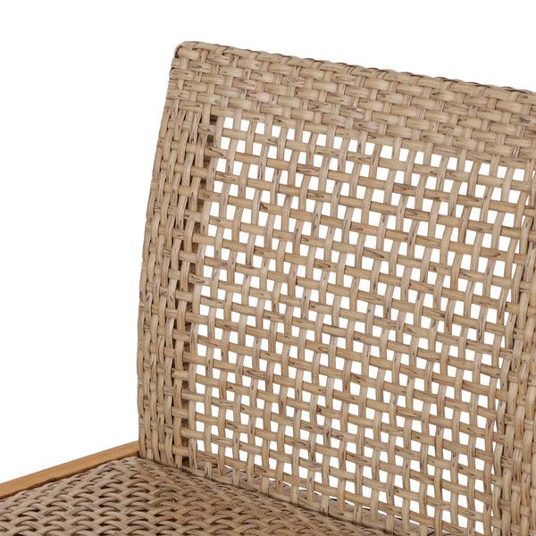 Gdf Studio Resaca Outdoor Wicker Barstools Set Of 2 Light Multi-Brown And Teak
