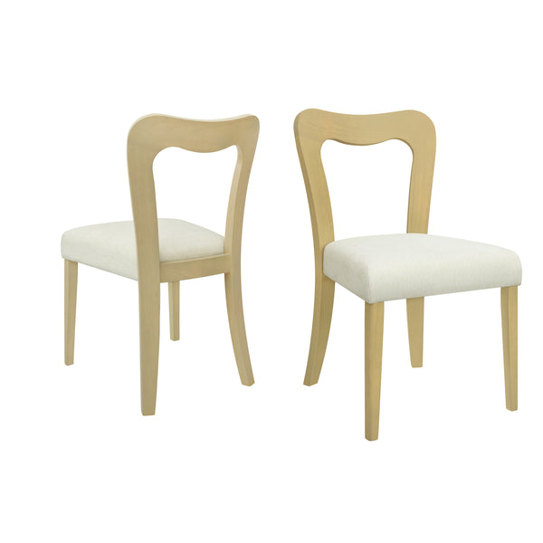 Gdf Studio Revory Modern Upholstered Dining Chairs With Open Back Set Of 2