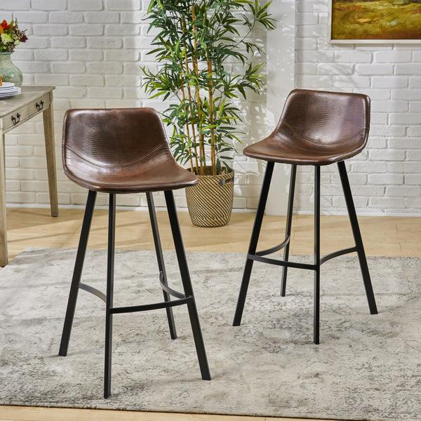 Gdf Studio Rex Modern Upholstered Bar Stool (Set Of 2)