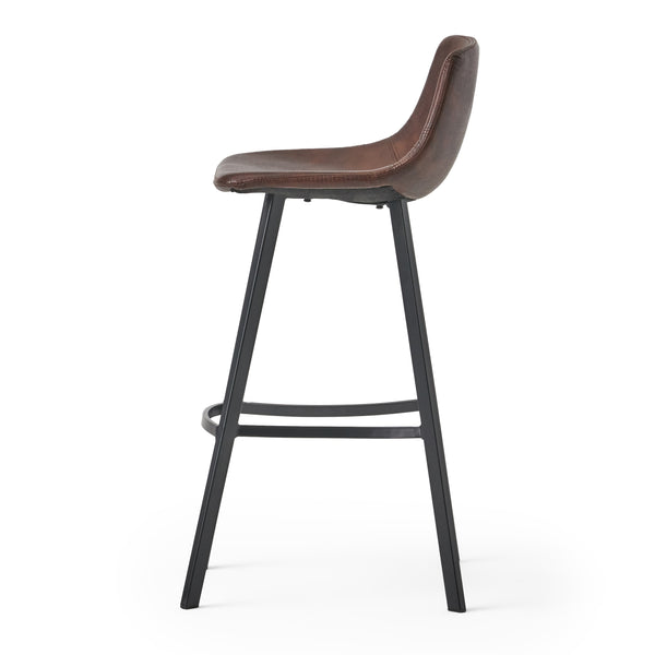 Gdf Studio Rex Modern Upholstered Bar Stool (Set Of 2)