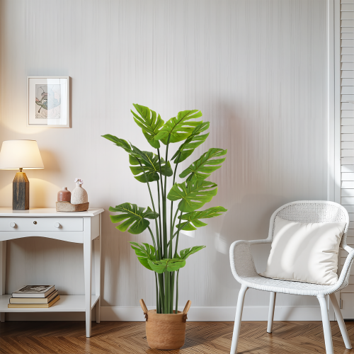 Gdf Studio Rhaevor 57" Artificial Monstera Deliciosa Plant With Pot