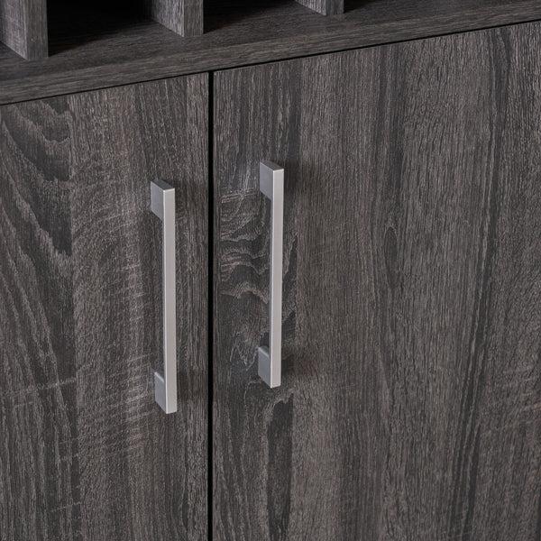 Gdf Studio Ridgecrest Mid Century Modern Wine Rack Bar Cabinet