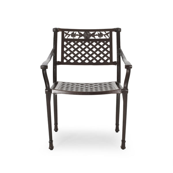 Gdf Studio Ridgecrest Traditional Outdoor Aluminum Dining Chair (Set Of 2)