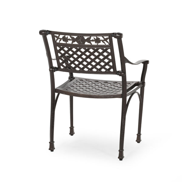 Gdf Studio Ridgecrest Traditional Outdoor Aluminum Dining Chair (Set Of 2)