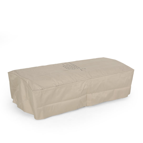 Gdf Studio Riegel Outdoor 50000 BTU Rectangular Fire Pit With Tank Holder Dark Gray