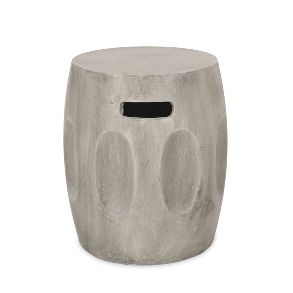 gdf studio Riggs Outdoor Contemporary Lightweight Concrete Accent Side Table