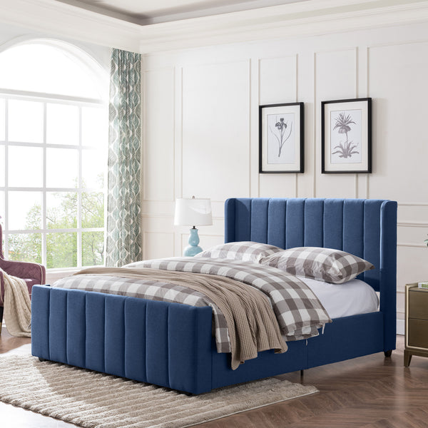 Gdf Studio Riley Fully Upholstered Queen Size Bed Frame